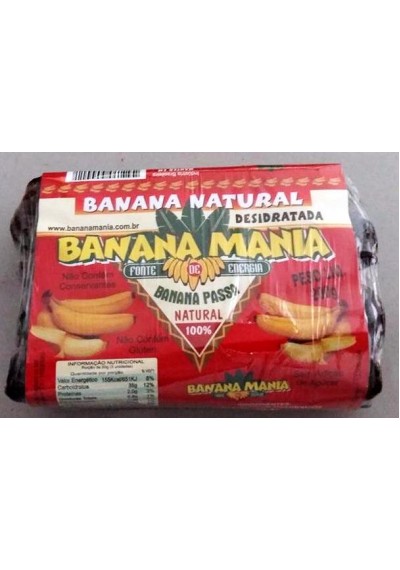 Banana Natural Desidratada 200g Banana Mania